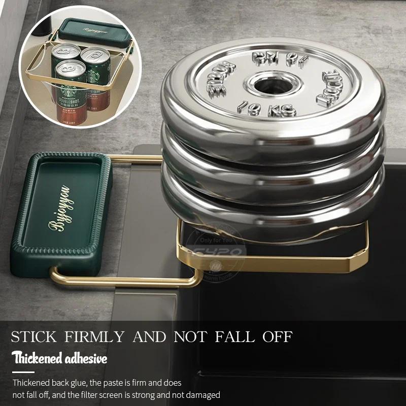 Полка для фильтра кухонной раковины, складной фильтр, одноразовая сетчатая подставка для мешков, полка для хранения мусора, органайзер для кухонной слива