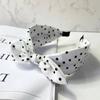 Bow Knot Retro Polka Dot Hairband Cross Hair Hoop Headwear Women's Wide Headband  Hair Accessories