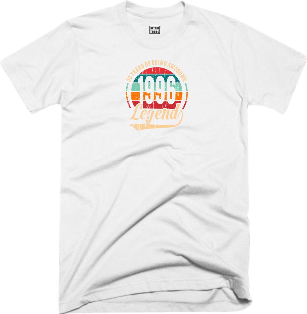 30th Birthday T Shirt 30 Years Of Being Awesome Legend Born In 1996 Funny Joke Halloween Xmas Birthday Fans Gift Unisex Tee Top