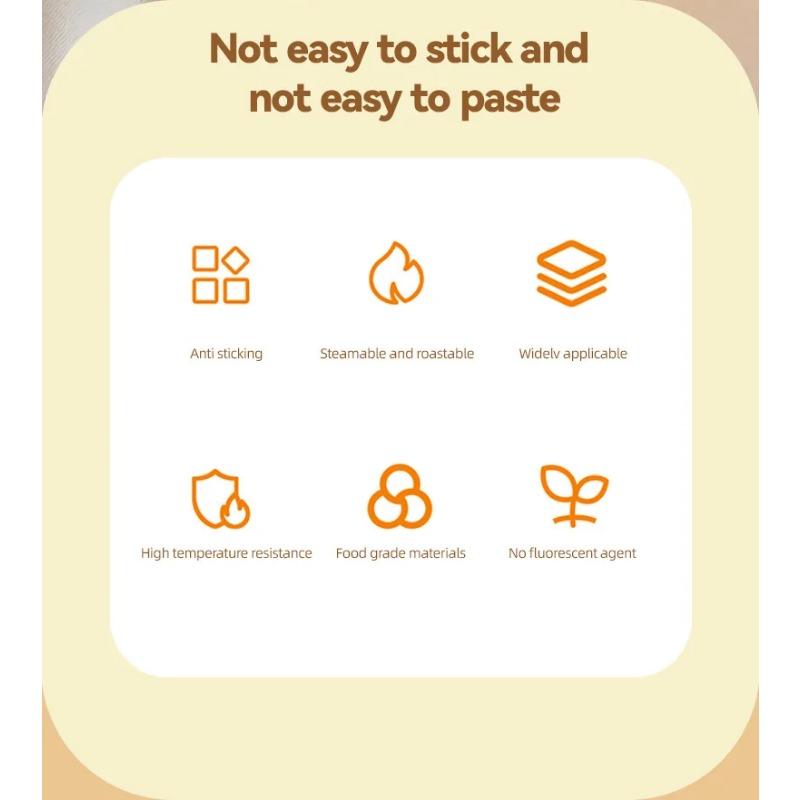 50 PCS Parchment Paper Precut Baking Sheets , Oil-Resistant, High-Temperature Baking Paper for Cooking, Roasting, and Food Prep