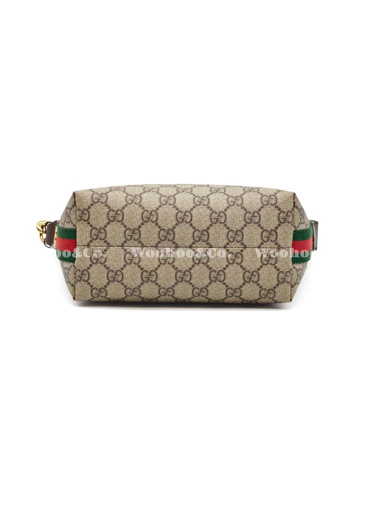 Gucci Ophidia Съемный плечевой ремень Застежка-молния Сумка Supreme из холста для ношения в руке или на плече Женская Коричневая