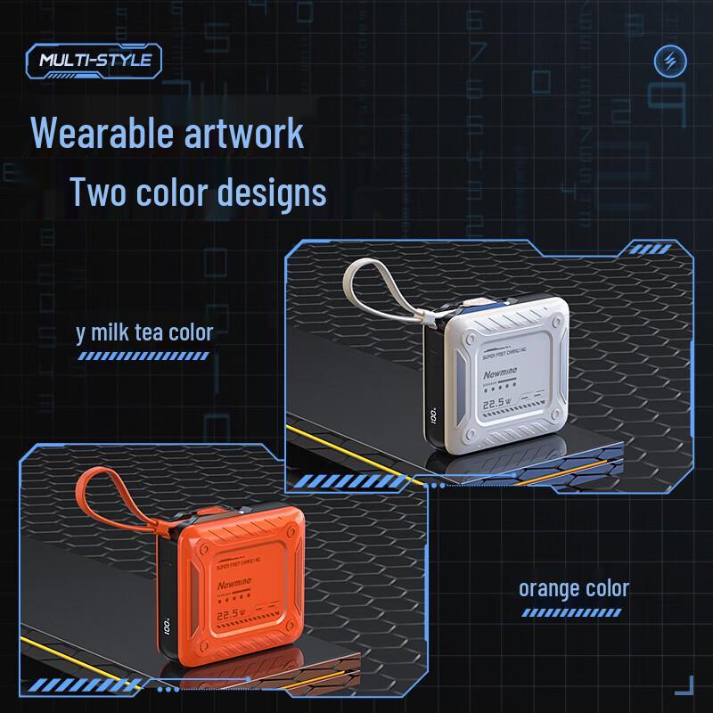 Newmen AL53 PD 22.5W Built-in Dual Cable Fast Charging Power Bank
