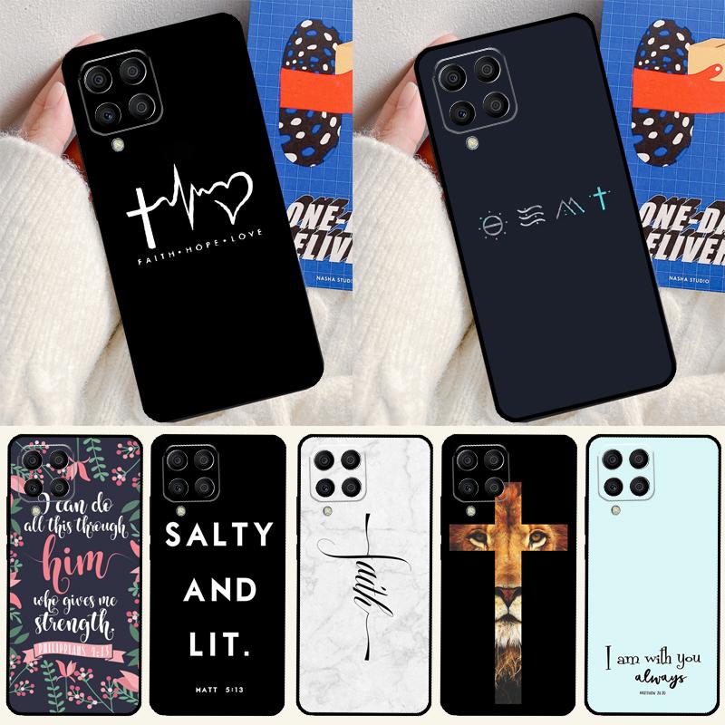 Библейский стих Христианская цитата Для Samsung Galaxy M16 M06 M12 M55 M15 M35 M14 M34 M54 M11 M21 M31 M13 M33 M53 M32 M52 Чехол