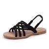 2024 Gladiator Platform Sandals Retro Oxford Handmade Beach Shoes Rome Cross-tied Comfortable Non-slip Low Heels Sandals Women