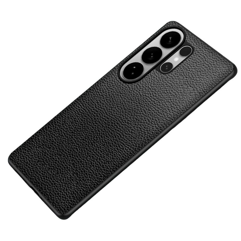 For Samsung Galaxy S24 Ultra Case Litchi Texture PU Leather Coated PC + TPU Protective Phone Back Cover