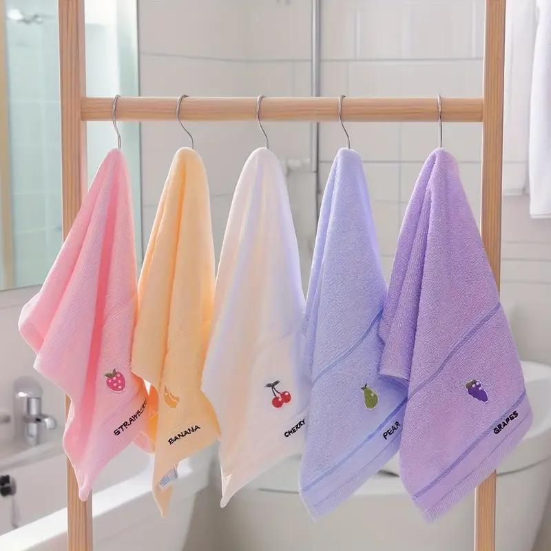 Мягкое вышитое полотенце с фруктовым узором жаккардовое абсорбирующее утолщенное хлопковое детсадовское детское полотенце для умывания