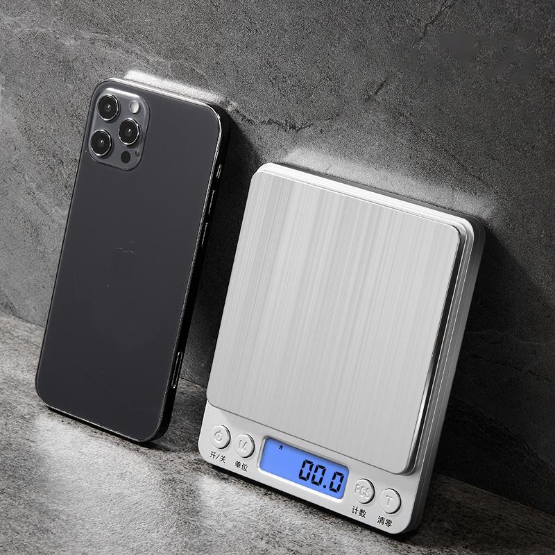Rechargeable Electronic Kitchen Scales Kitchen Household Kitchen Food Weighing Stainless Steel High Precision Digital Scale