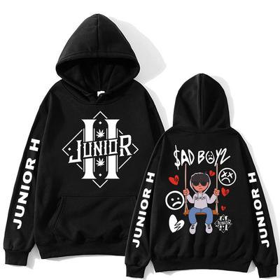 Худи Junior H Sad Boys в стиле Харадзюку, Хип-Хоп, для Мужчин и Женщин, Пуловер, Подарок для Фанатов Музыки, Повседневная, Большого Размера, Удобная, Флисовая Толстовка, Мужская