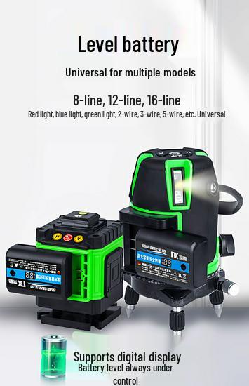 Universal Infrared Laser Level Fast-Charging Lithium Battery with Spirit Level Accessories