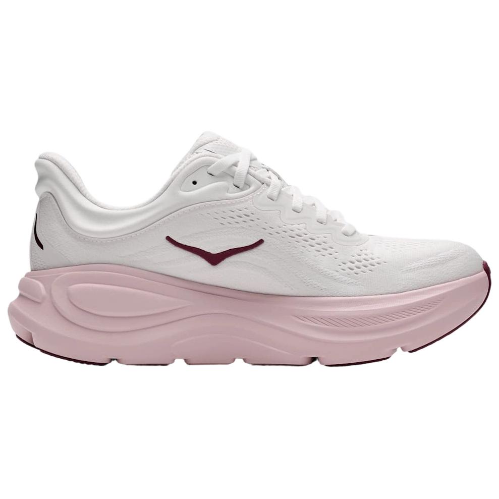 HOKA  Bondi 9 White Pink Opal Women Sneakers White-&-Pink-Opal 1162012-WKP