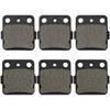 Yerbay Front and Rear Brake Pads for Yamaha Raptor 660 YFM660 2001-2004 Raptor 350 YFM350 2004-2010 for Honda TRX300 1993-2009 TRX 400 1999-2009 ATC