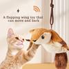 Интерактивная игрушка для кошек с хлопающими крыльями, перезаряжаемая электрическая плюшевая игрушка для кошек в виде орла/белки/летучей мыши со звуком для домашних кошек, от скуки