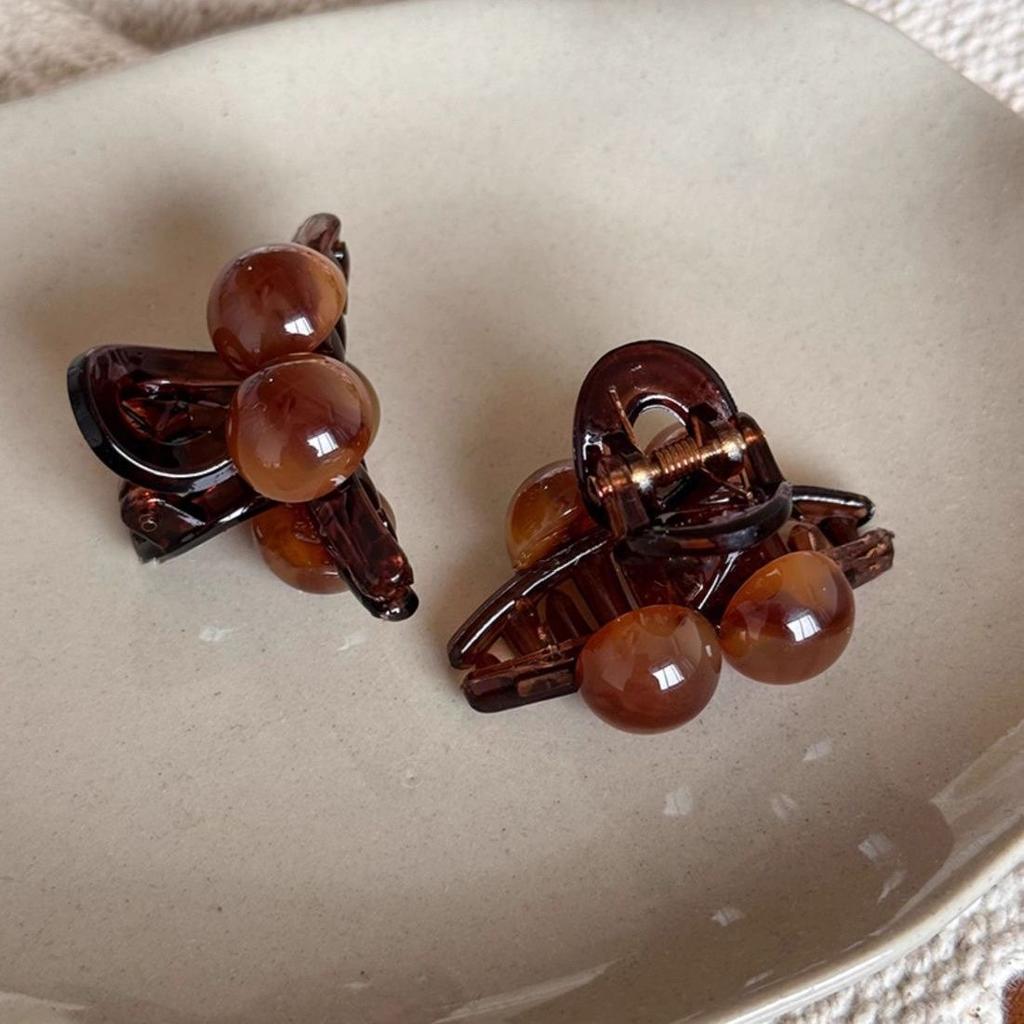 2Pcs Acrylic Pink Love Heart Small Hair Claw Women Girls Sweet Cute Hair Clips Lovely Kawaii Hairpin Hair Accessories