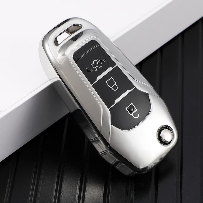 3 Buttons For Ford Figo 2017 Mondeo 5 Ecosport Puma 2020 Fiesta Mk8 Everest Ranger TPU Car Remote Key Case Cover Shell Fob