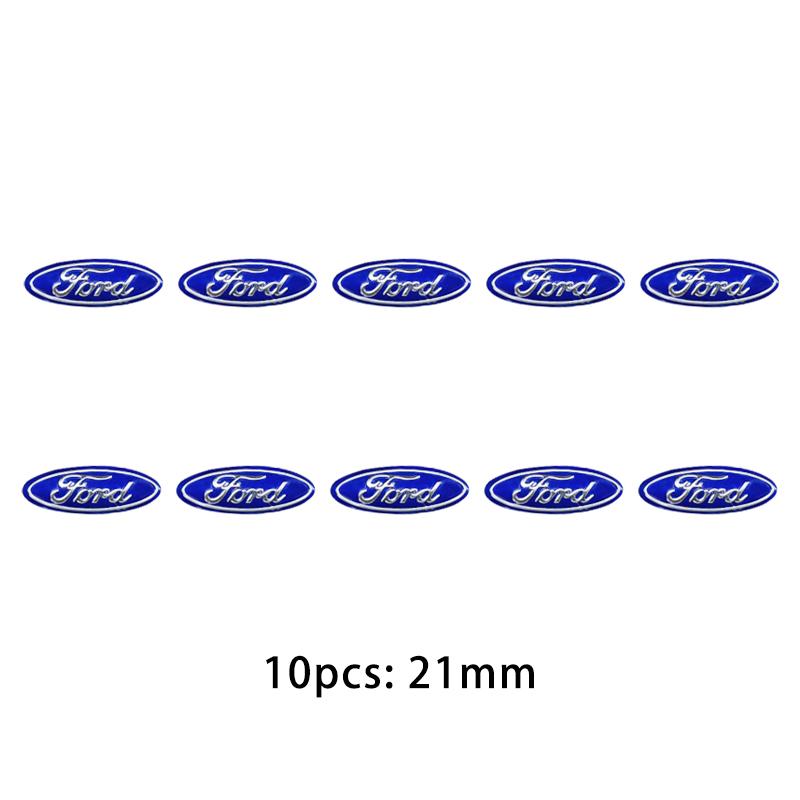 5/10Pcs 21mm Car Control Key Emblem Stickers Accessories Fit For Ford Ranger C-Max S-Max Focus MK3 Galaxy Mondeo Transit Tourneo VDKS1