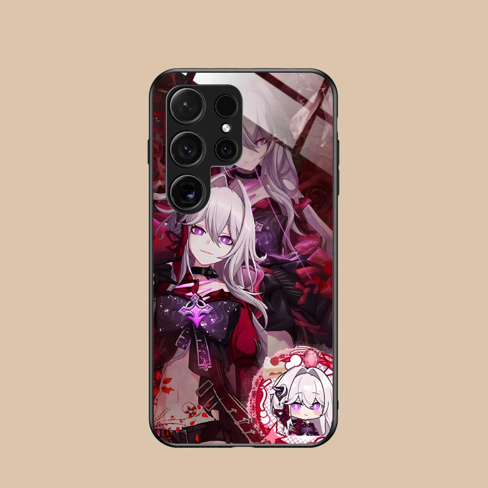 HSR Thelema Стеклянный чехол для мобильного телефона для Samsung Galaxy S26 S25 S24 S23 S22 S21 S20 Note20 Plus FE Ultra Цветная крышка