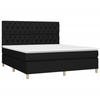 Maison Exclusive - Sommier à lattes de lit et matelas et LED Noir 160x200 cm Tissu