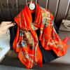 High-quality Luxurious Silk Scarves Headband Scarfs Neck Scarf For Women Chain Silk Scarf Women's Decorative Shawl