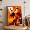 Disney Lion King Oil Art Painting Kit Home Wall Decor Handmade Gift for Simba Lovers Elegant Modern Canvas Craft Wall Art Design Art