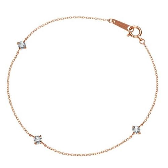 Yondo K10 Pink Gold Bracelet Cubic Zirconia 151126133105 Canal4℃ (Canal Sea) (PG)