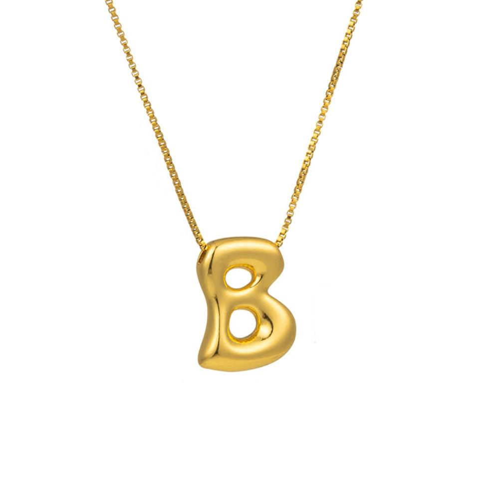 Alphabet Letter Pendant Necklace Gold Color A-Z Letter Clavicle Chain Delicate Women Choker  Women