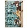 1PC Vintage-Style Donkey Quote Metal Sign - Humorous Retro Wall Art Decoration for Bathroom