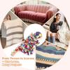 12 Pegs Chunky Knitting Blanket Loom Adjustable Modular Design Wooden Knitting Loom Kit Detachable 2 Boards Weaving Loom Frame