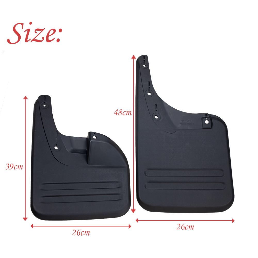 Брызговики, брызговики, брызговики, крылья для Toyota Hilux Vigo 2006-2014 2WD, черные, 4 шт.