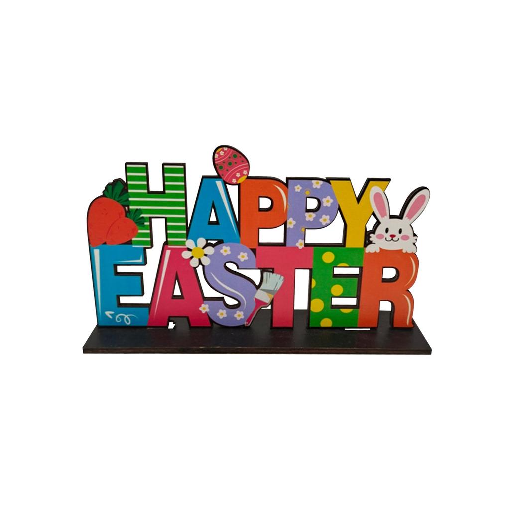 Деревянный Пасхальный Кролик Милый Стиль Домашние Украшения Декоративные Ремесла