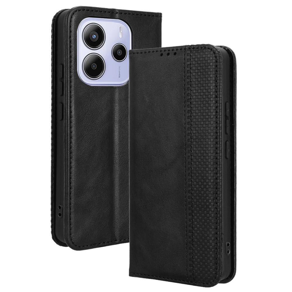 Флип-чехол для Xiaomi Redmi Note 14 4G кожаный чехол [Flip Vintage Leather] кошелек противоударный прочный ретро-чехол для телефона