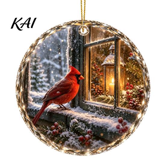 Holiday Keepsake for Family Christmas Landscape Scene Acrylic Ornament Tree Decor, Decorative Hanging Party And Seasonal Home Decorations Special