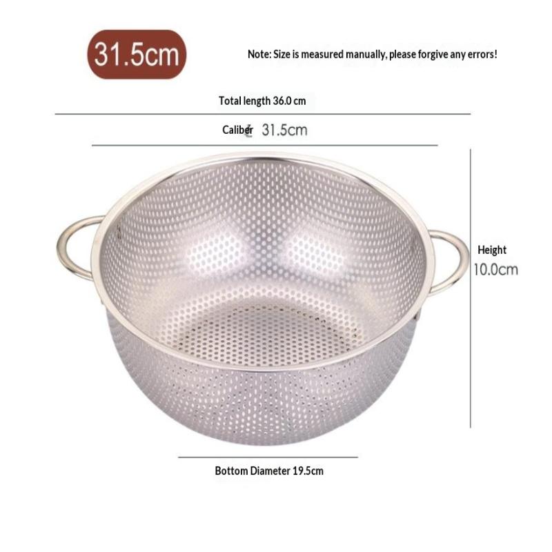 1PC Stainless Steel Kitchen Fine Mesh Sifter Colander Strainer Sieve Basket for Washing Draining Food