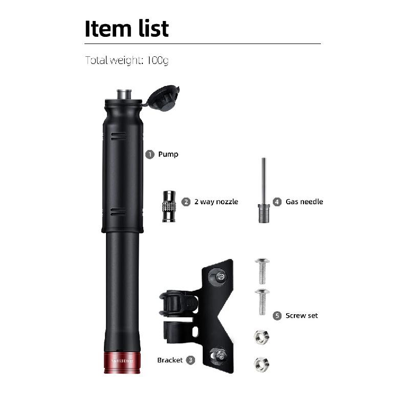 Bicycle Pump Portable Mini Bicycle Pump Cycling Hand Air Pump Ball Tire Inflator Schrader Presta Valve MTB Road Bike Accessories