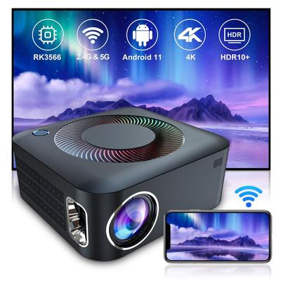 Проектор X5, поддержка 4K Native 1080P, 400 ANSI люмен, двухдиапазонный WiFi, Bluetooth 5.0, 4-точечная коррекция трапецеидальных искажений, 200-дюймовый дисплей, светодиодный источник света