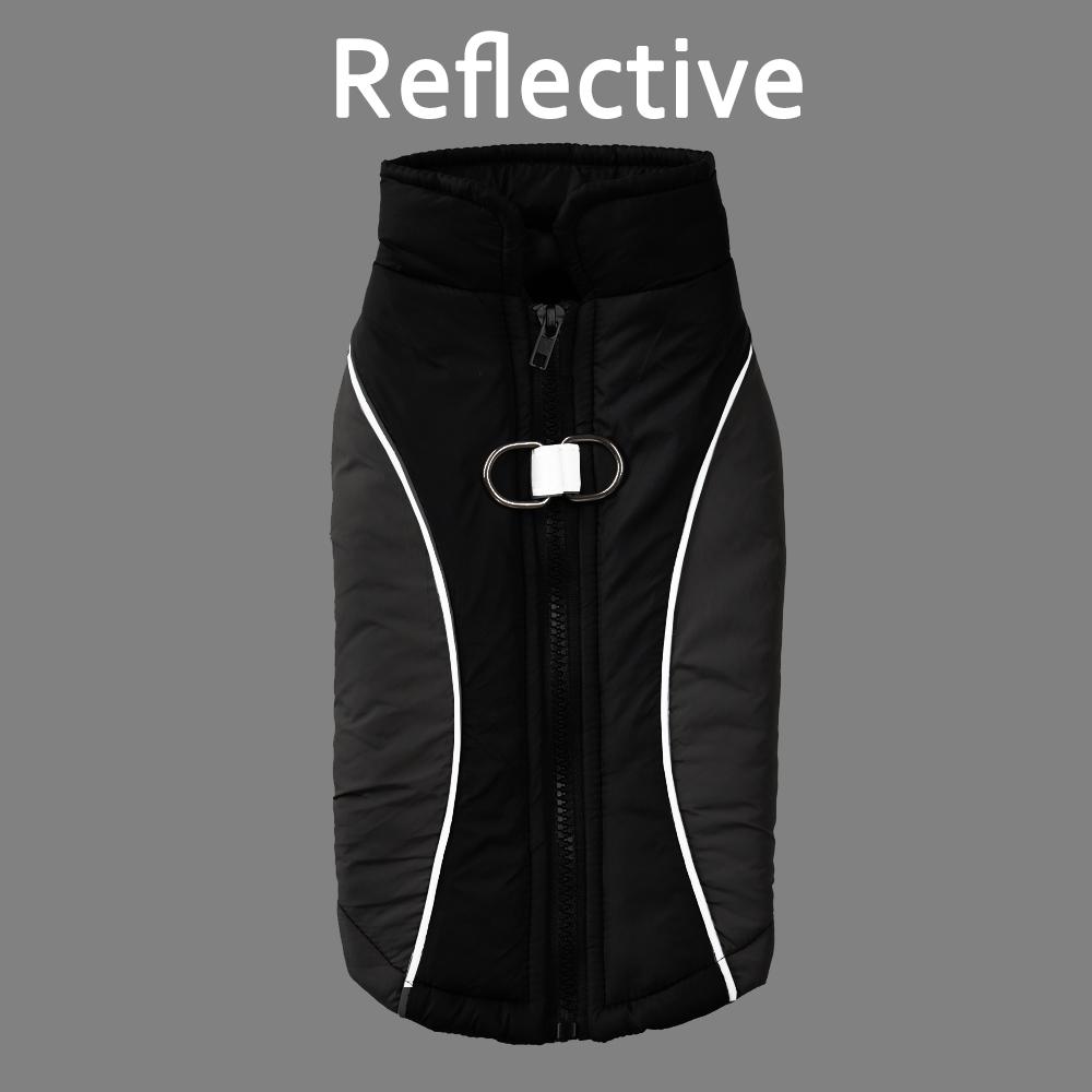 Светоотражающая теплая одежда для собак для маленьких и средних собак кошек зимняя ветрозащитная с D-кольцом эластичная куртка для щенка йоркширский питомец пальто