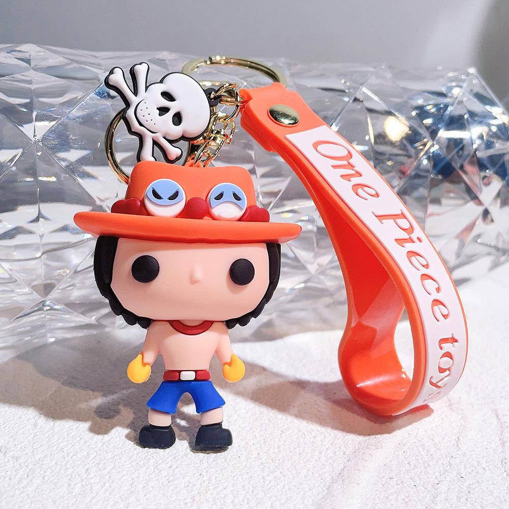 Аниме One Piece Брелок Луффи Зоро Портгас Д. Эйс Брелок Llaveros Porte Clé Брелок Кукла Шарм для Сумки Подвеска Брелки для Ключей Автомобиля
