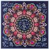 100cm Square 100% Silk Scarf Women Scarf Scarf Porcelain Flower Design NeckerChief Silk Bandana Small Square Silk Scarf