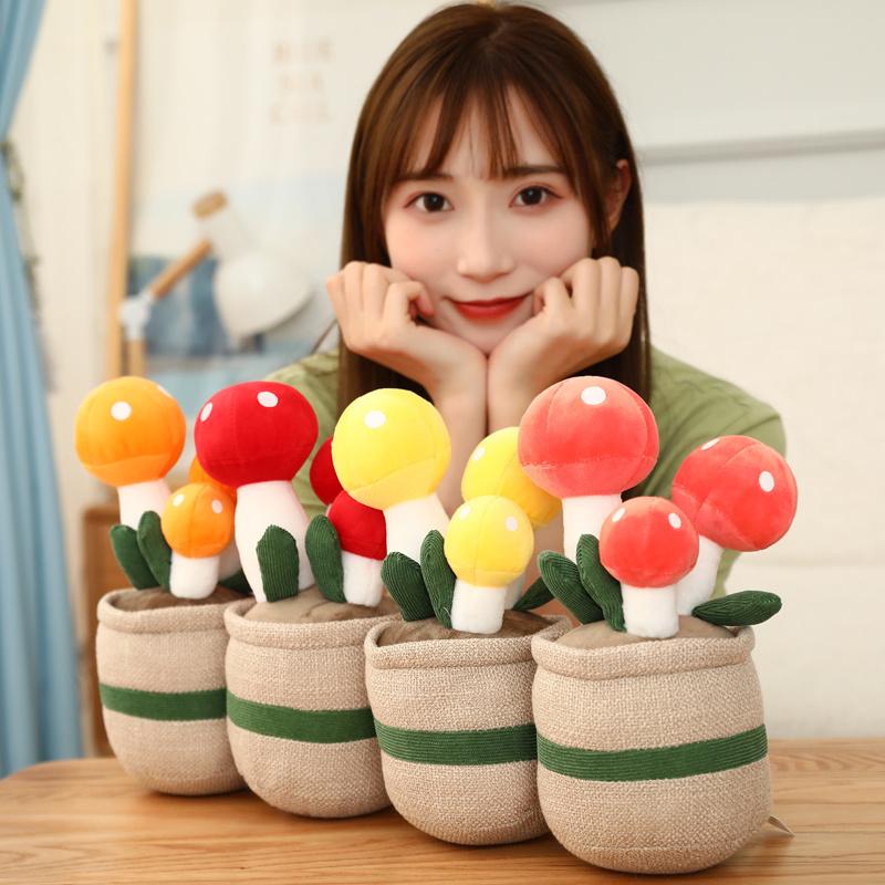 Творческий суккулентный тюльпан-колокольчик в горшке, плюшевая игрушка, украшение для гостиной, офиса, мягкое растение, кукла, подушка, подарок для девочек на праздник