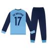 Manchester City FC Boys Kevin De Bruyne 17 Long Pyjama Set