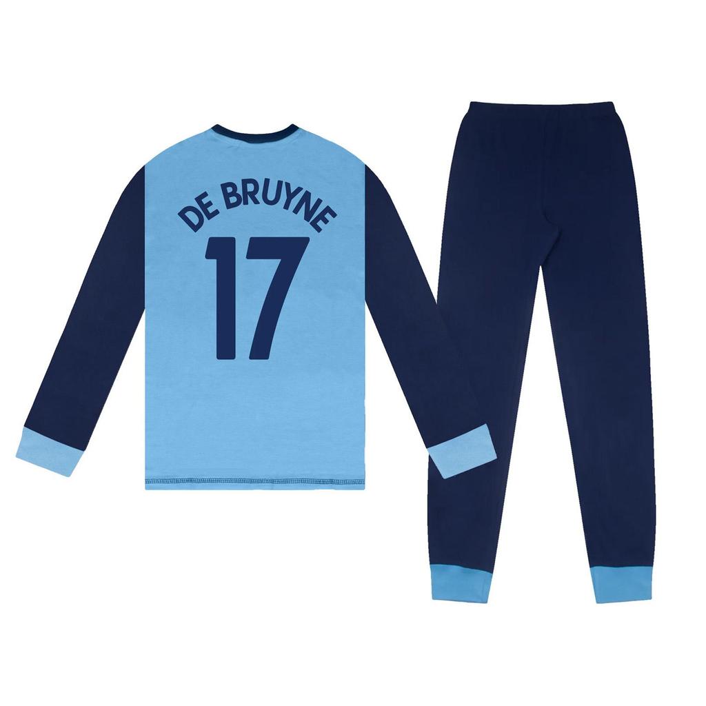 Manchester City FC Boys Kevin De Bruyne 17 Long Pyjama Set