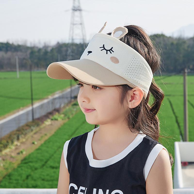 Kids Cartoon Bunny Summer Sun Hat With Breathable Polyester For Outdoor Play