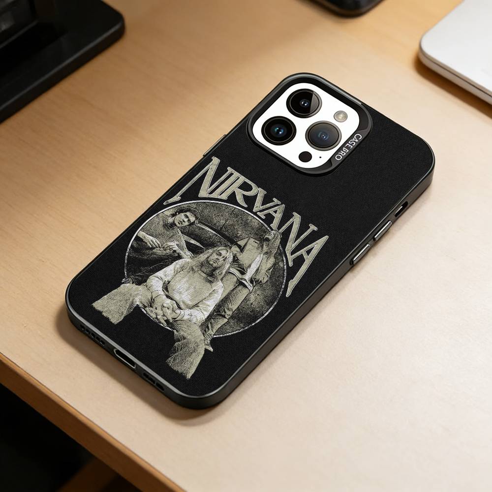 N-Nirvana Phone Case For iPhone 17,16,15,14,13,12,11 Plus,Pro Max,XS,Colorful Silver Phone case Funda Cover