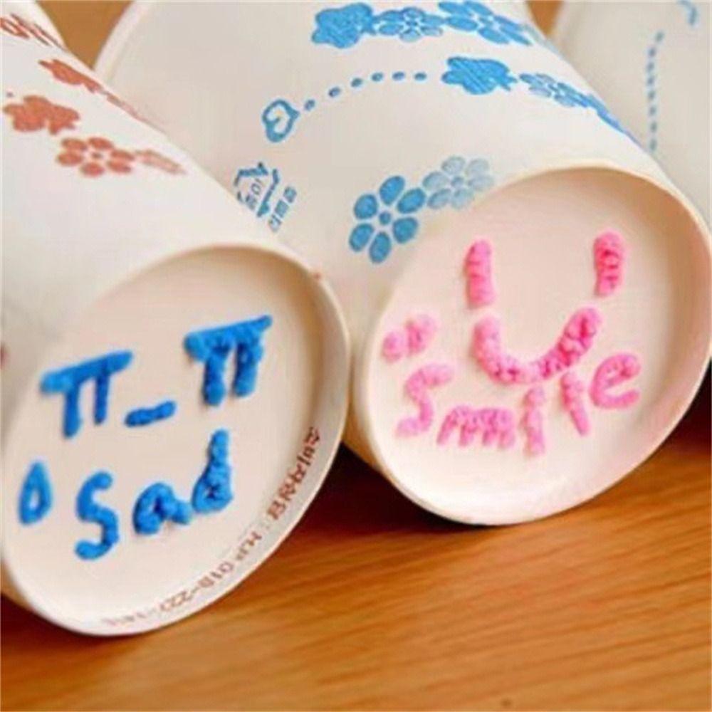 Ink Crayons Popcorn Pens Puffy Paint 3D Art Pens DIY Craft Bubble Pen Kids Gifts