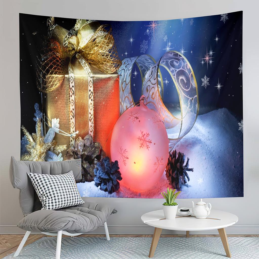 Рождественский гобелен, зимний гобелен со снежинкой, милый гобелен со снеговиком, настенный гобелен для спальни, домашний декор, гобелен