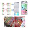 60 Pcs Keychain Making Set with Metal Beadable Rods Resealable Bags and Thank You Cards for Craft Lovers Daily Use