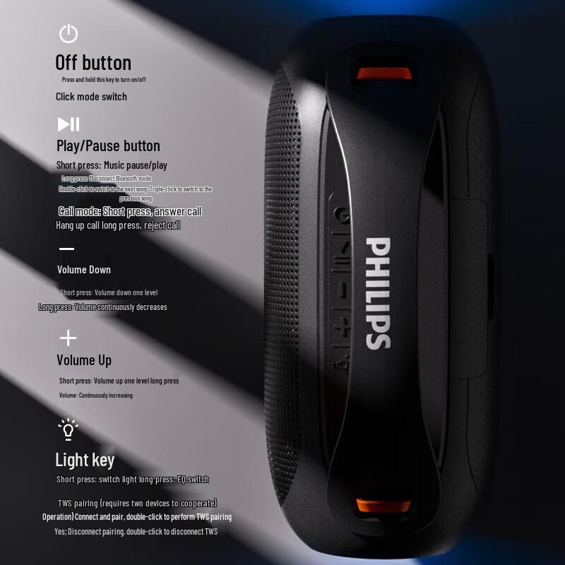 Philips TAS3200 Portable Bluetooth Speaker CN plug (adapter included)