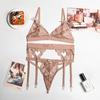 Эротическое нижнее белье, женское разноцветное сексуальное кружевное нижнее белье на подтяжках с бантом и узлом, комплект из трех предметов
