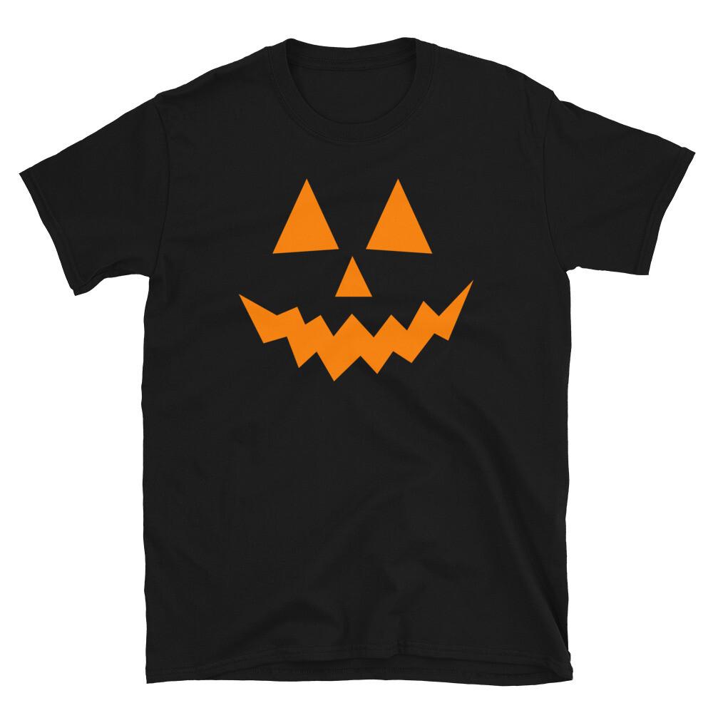 Halloween Pumpkin Face Scary Spooky Jack O' Lantern Short-Sleeve Unisex T-Shirt