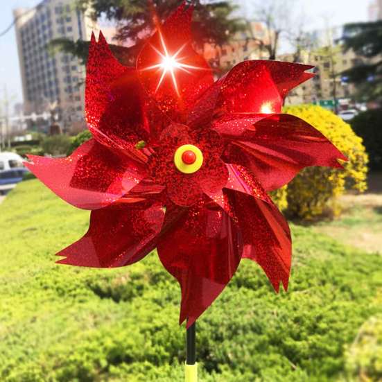 Светоотражающие вертушки с колышками, отпугивающие птиц, ветряные вертушки, отпугивающие птиц и животных, разноцветные блестящие вертушки для сада, двора, газона, крыльца