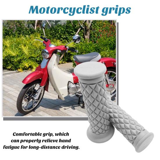 1 пара мотоциклетных ручек, нескользящие резиновые ручки на конце, ручки подруливающего устройства, 22 мм, удобные ручки для руля мотоцикла, ручки подруливающего устройства